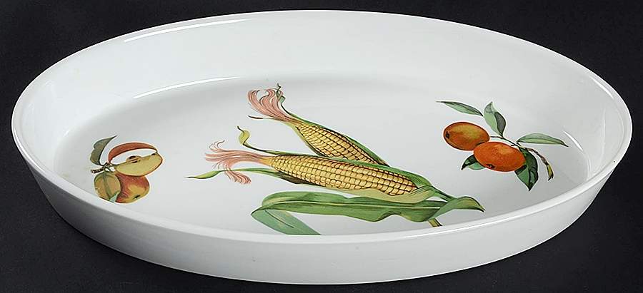 Evesham 'M' 14" Oval Baker by Royal Worcester-1