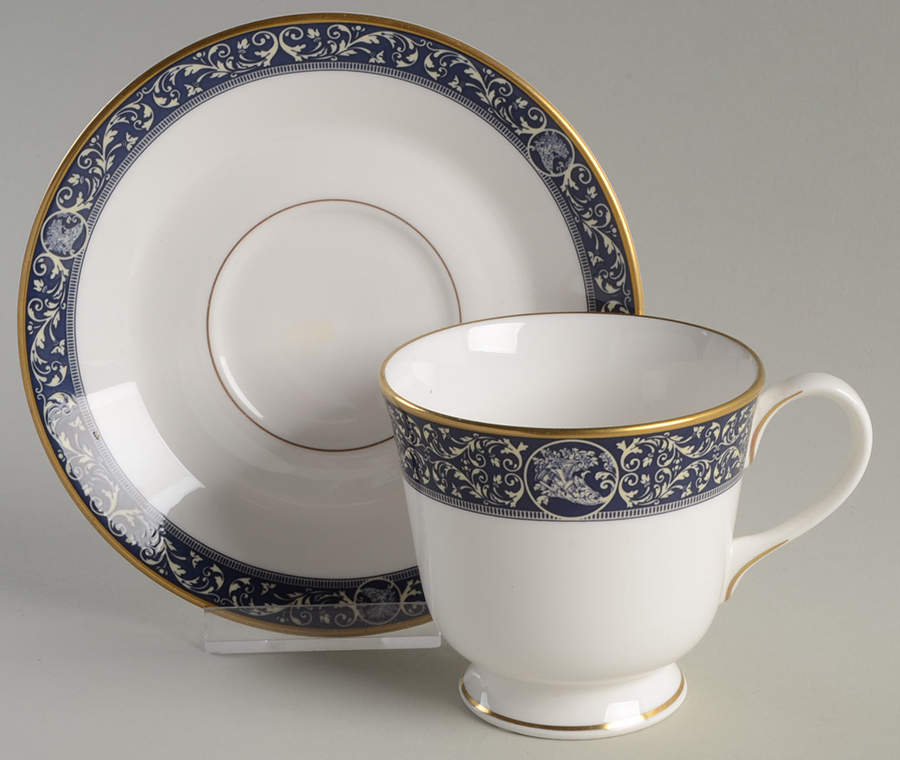 Renaissance Footed Cup & Saucer Set by Royal Worcester-1