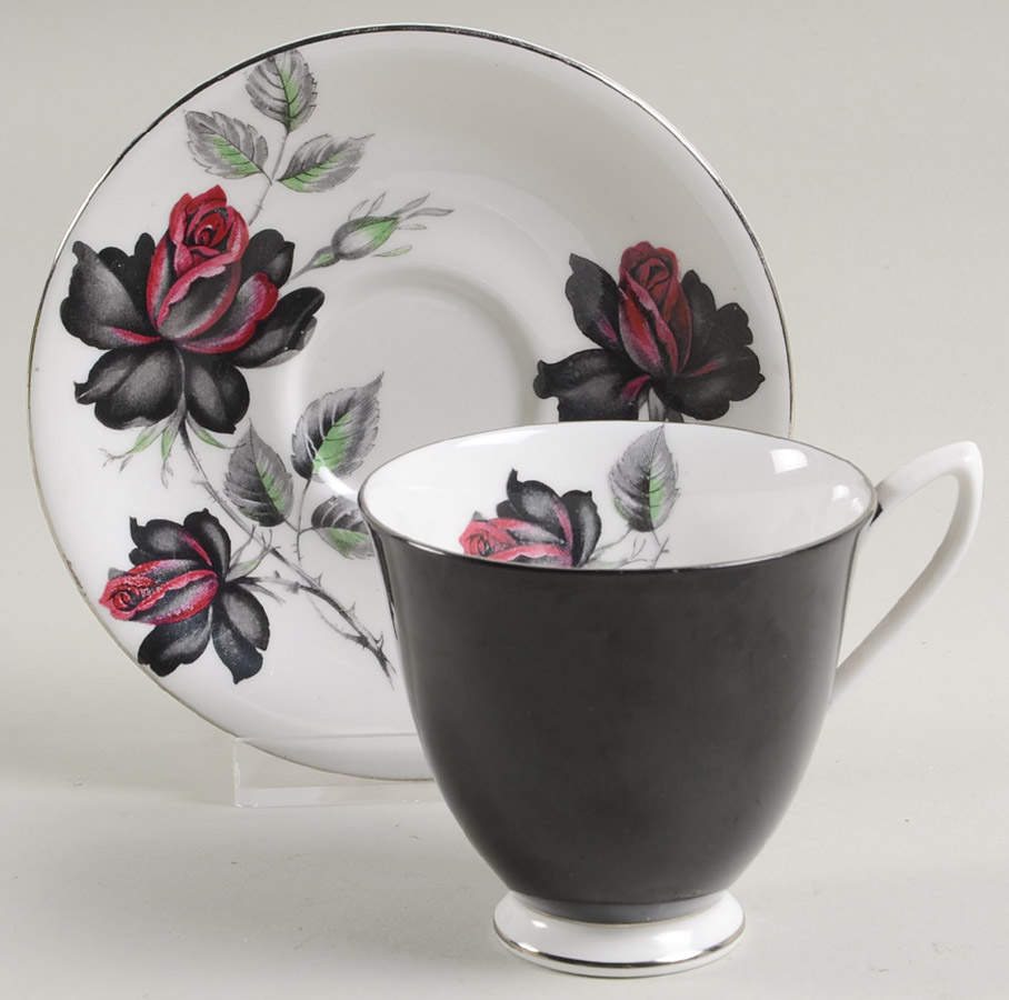Masquerade Footed Demitasse Cup & Saucer Set by Royal Albert-1