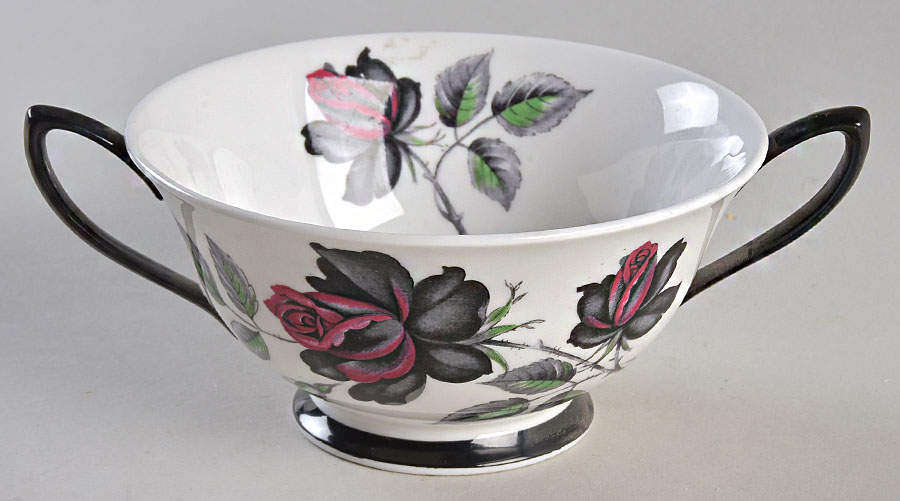 Masquerade Footed Cream Soup Bowl by Royal Albert-1