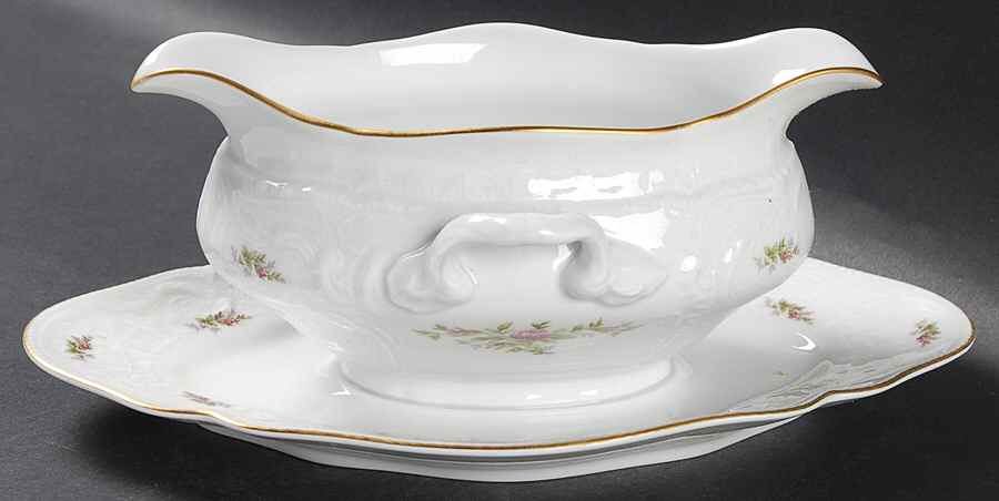 R642 Gravy Boat with Attached Underplate by Rosenthal - Continental-1