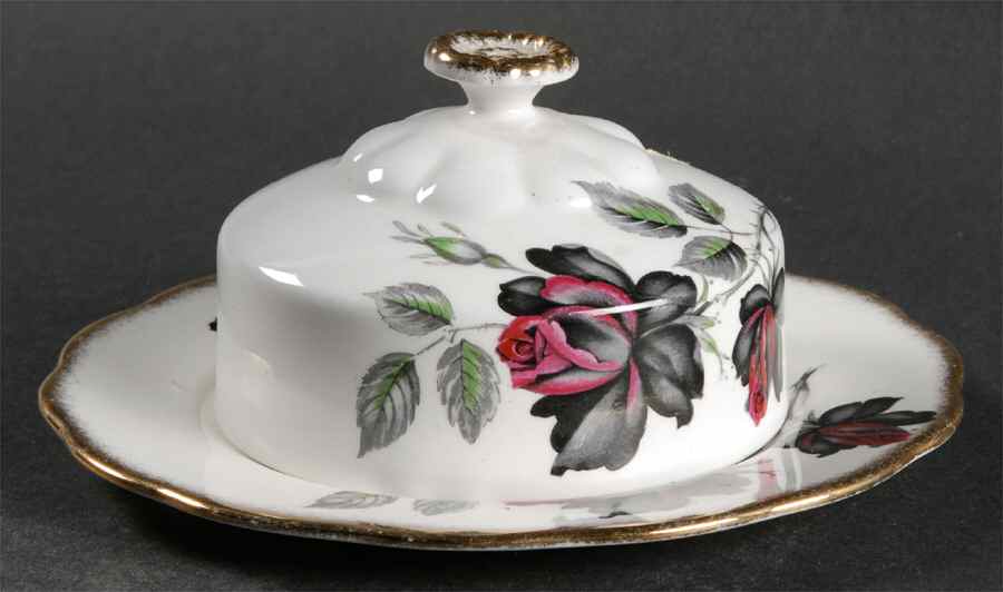 Masquerade Round Covered Butter (Uses Bread & Butter Plate) by Royal Albert-1