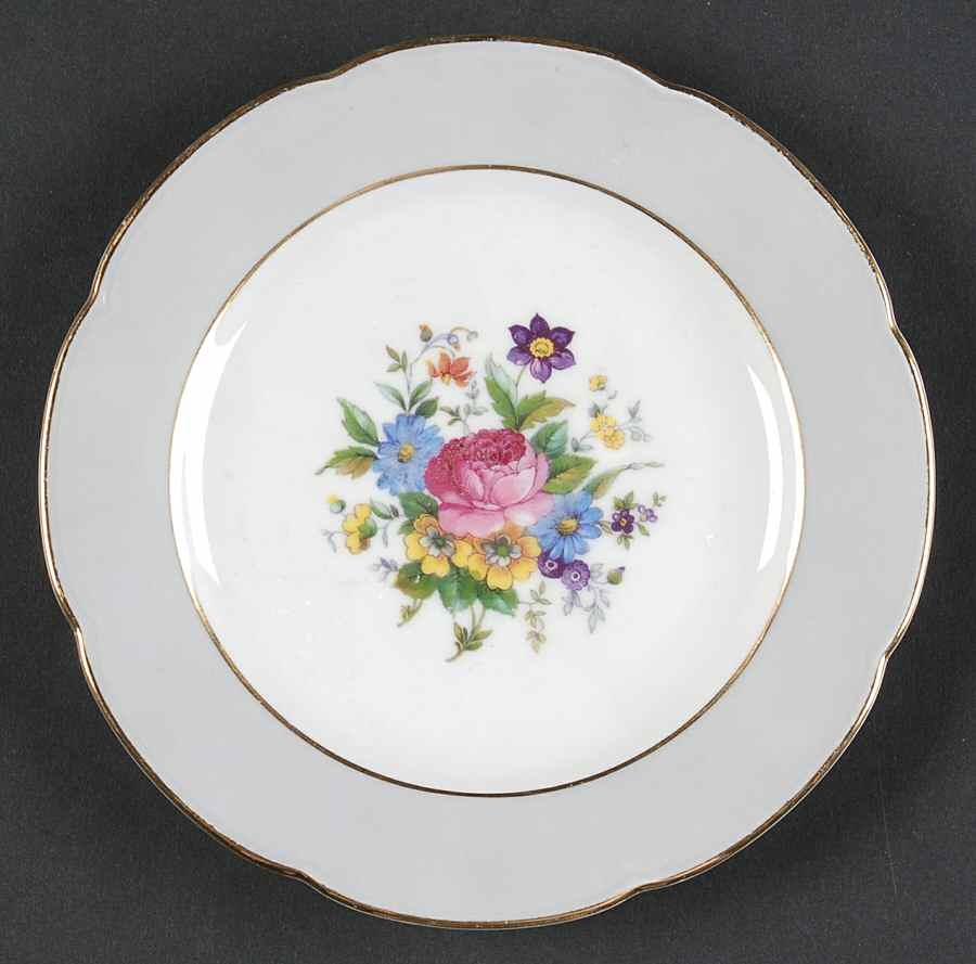 Ardalt Gray Bread & Butter Plate by Royal Bayreuth-1