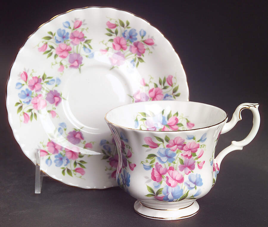 Springtime Series Footed Cup & Saucer Set by Royal Albert-1