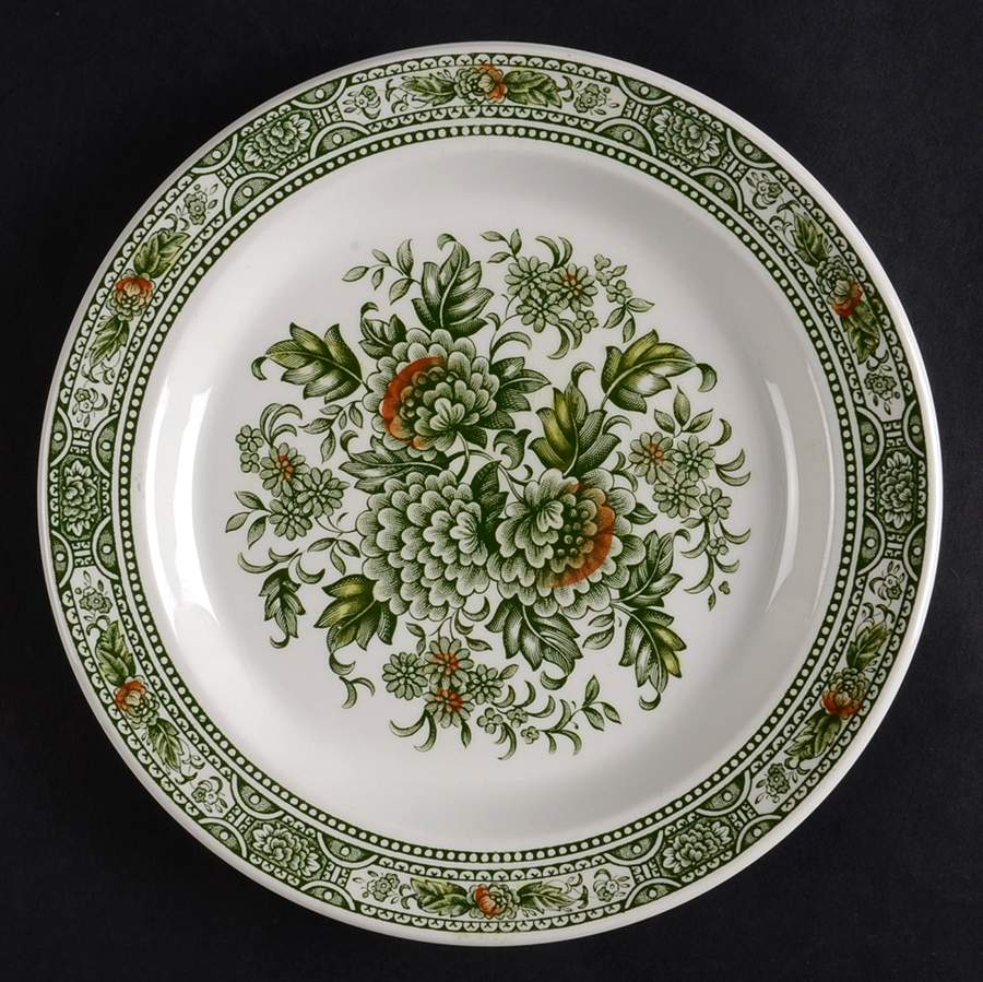 Canterbury Green Multicolor Bread & Butter Plate by Ridgway (Ridgways)-1