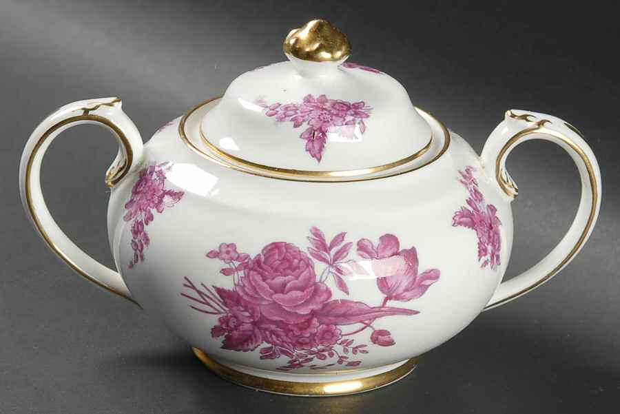 Chantilly Rose Sugar Bowl & Lid by Royal Chelsea-1