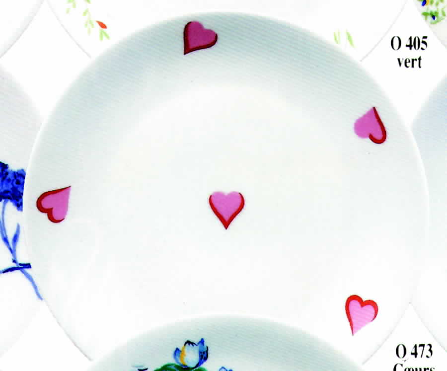Coeurs Pink Dinner Plate by Royale (France)-1