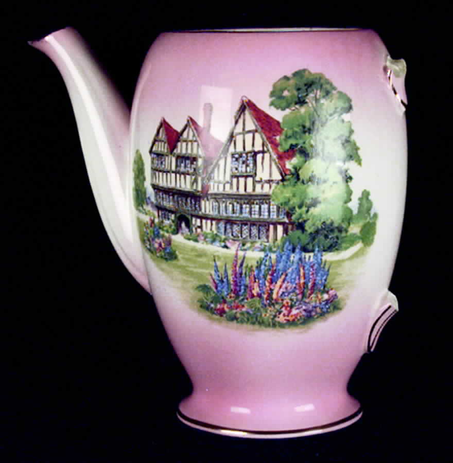 Old English Manor House Coffee Pot No Lid by Royal Winton-1