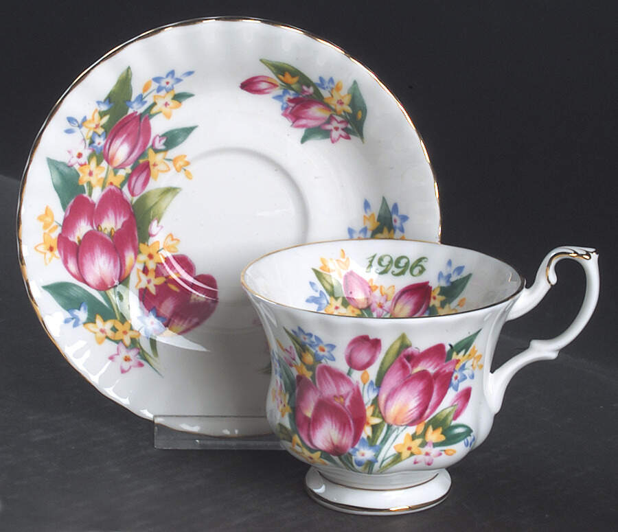 Teas of The Year Footed Cup & Saucer Set by Royal Albert-1