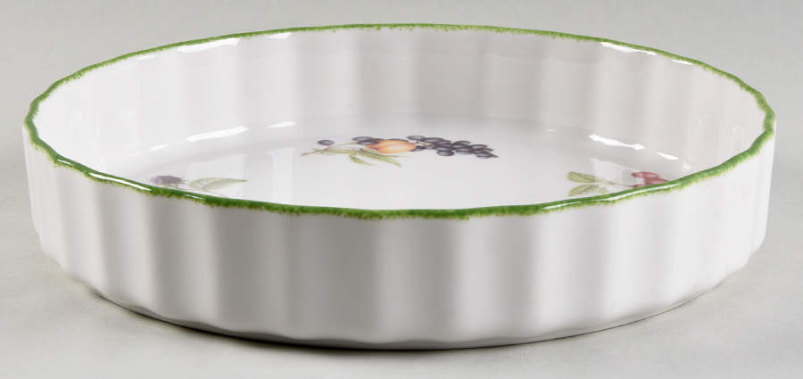 Country Lane (Brushed Green Trim) 8" Quiche by Royal Doulton-1