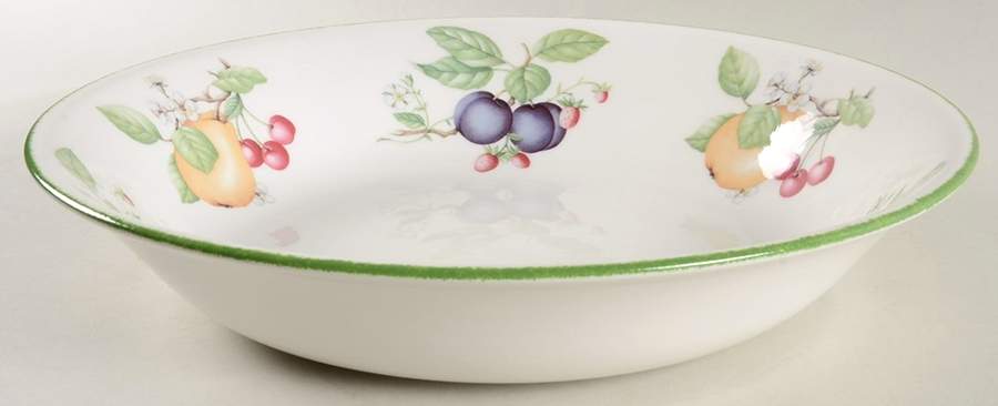 Country Lane (Brushed Green Trim) 13" Pasta Serving Bowl by Royal Doulton-1