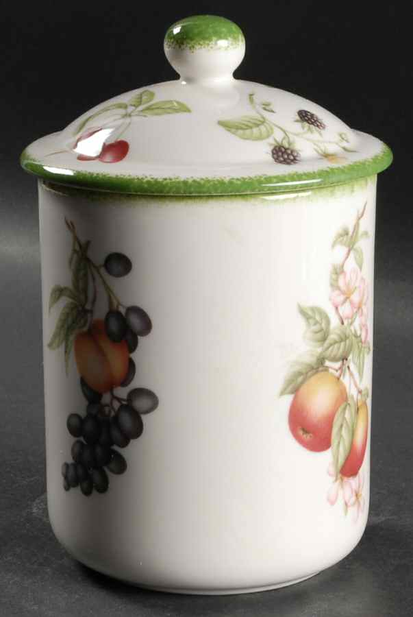 Country Lane (Brushed Green Trim) Medium Canister & Lid by Royal Doulton-1