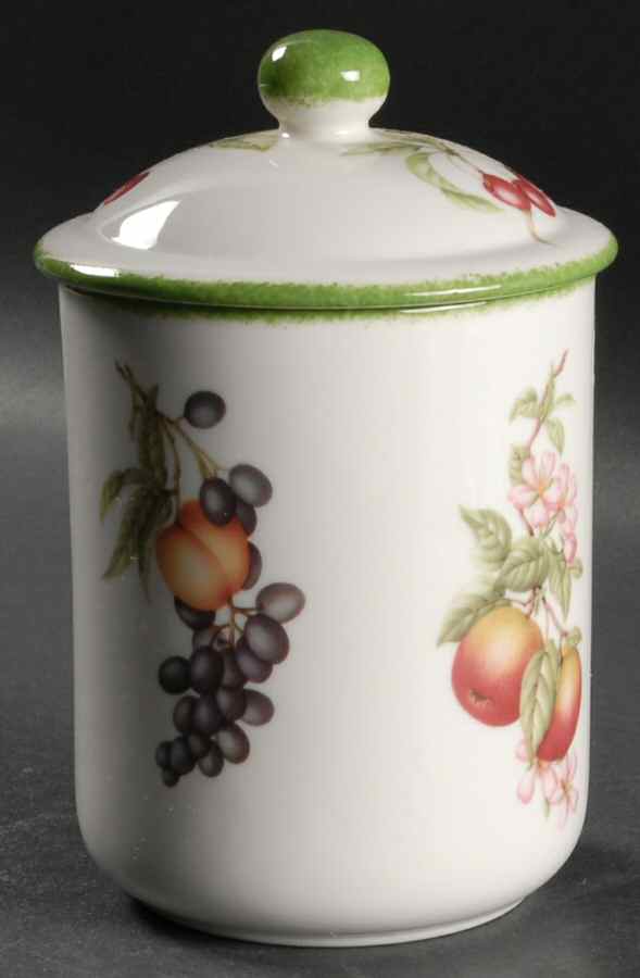 Country Lane (Brushed Green Trim) Small Canister & Lid by Royal Doulton-1