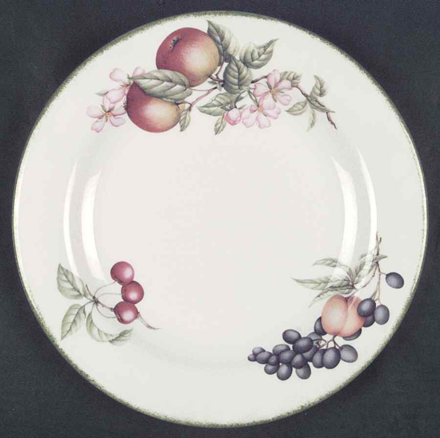 Country Lane (Brushed Green Trim) Dinner Plate by Royal Doulton-1