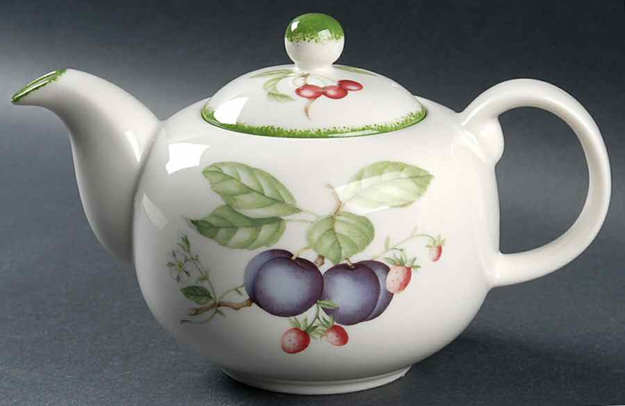 Country Lane (Brushed Green Trim) Teapot & Lid by Royal Doulton-1
