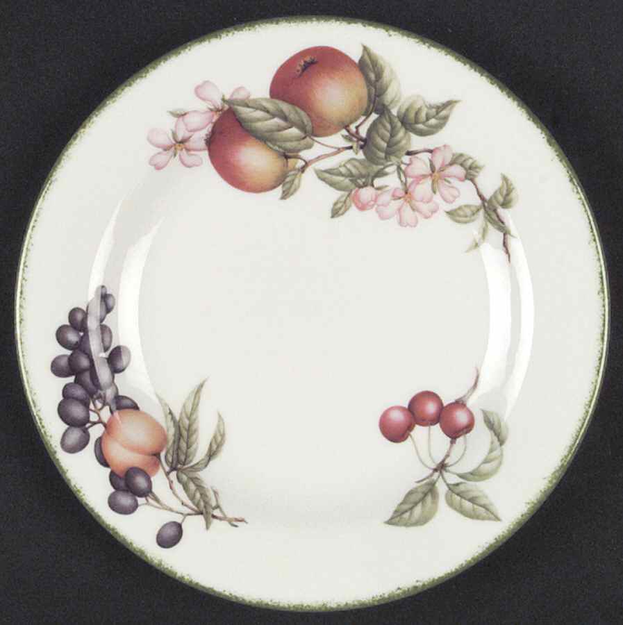 Country Lane (Brushed Green Trim) Salad Plate by Royal Doulton-1