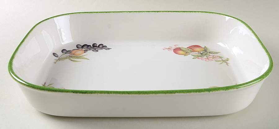 Country Lane (Brushed Green Trim) 12" Lasagna by Royal Doulton-1