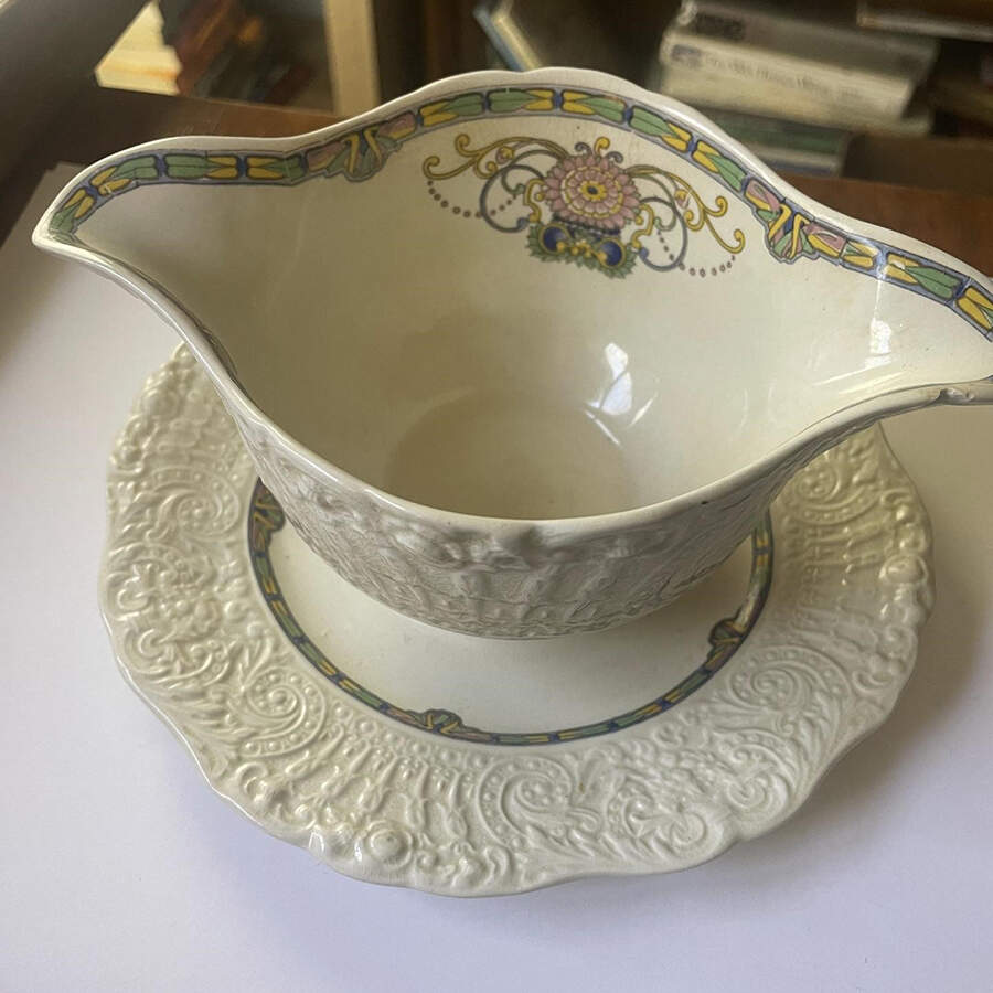 RID21 Gravy Boat with Attached Underplate by Ridgway (Ridgways)-1