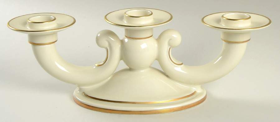 2464 (Cream) Three Light Candlestick by Rosenthal - Continental-1