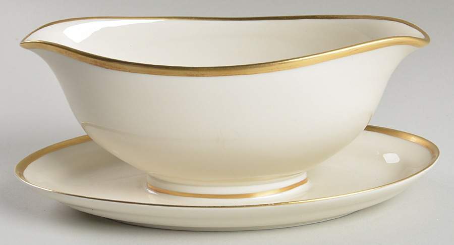 2464 (Cream) Gravy Boat with Attached Underplate by Rosenthal - Continental-1
