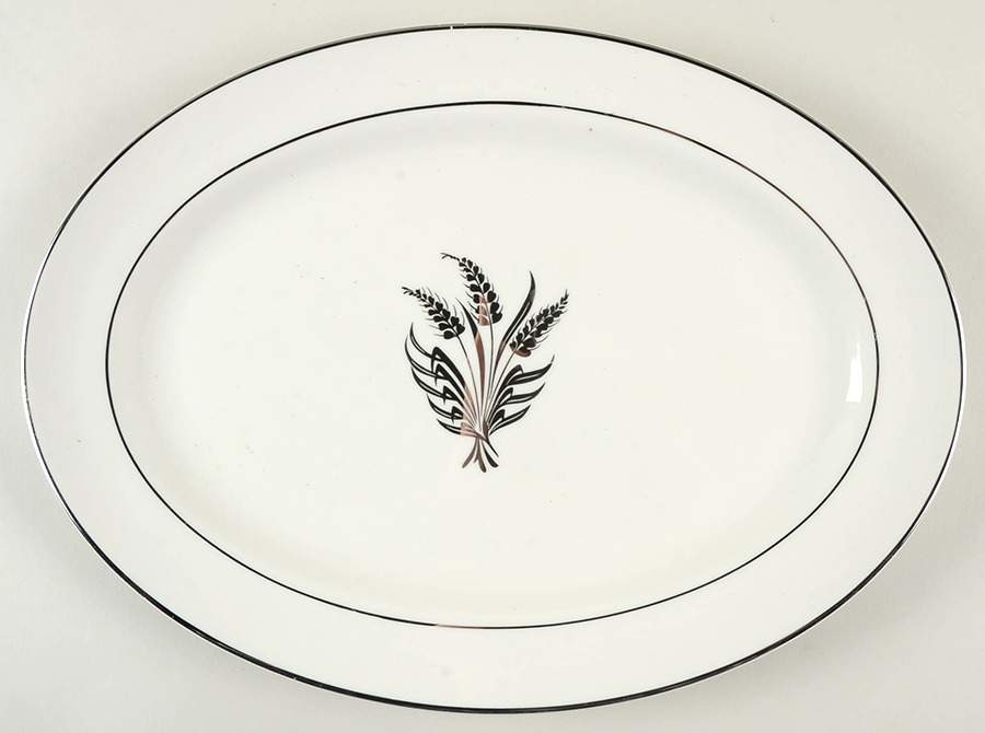Silver Harvest 15" Oval Serving Platter by Royal Chatham-1