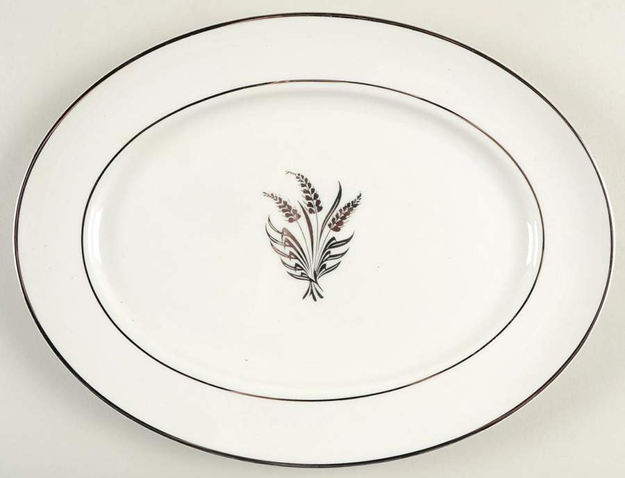 Silver Harvest 11" Oval Serving Platter by Royal Chatham-1