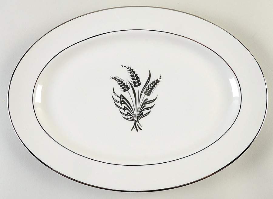 Silver Harvest 13" Oval Serving Platter by Royal Chatham-1