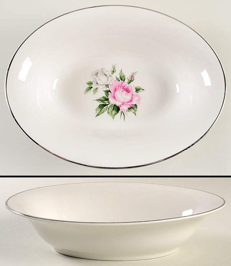 Margaret Rose 10" Oval Vegetable Bowl by Royal Chatham-1
