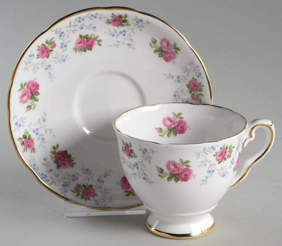 Mary Rose Footed Cup & Saucer Set by Royal Stafford-1