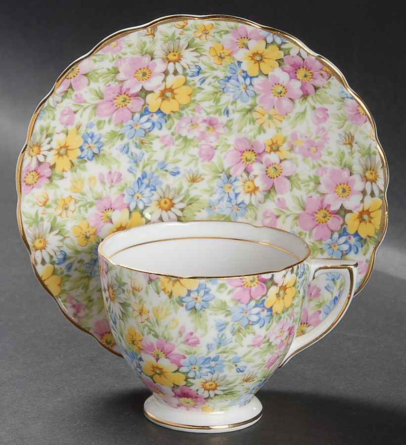 5005A Footed Demitasse Cup & Saucer Set by Rosina-Queens-1