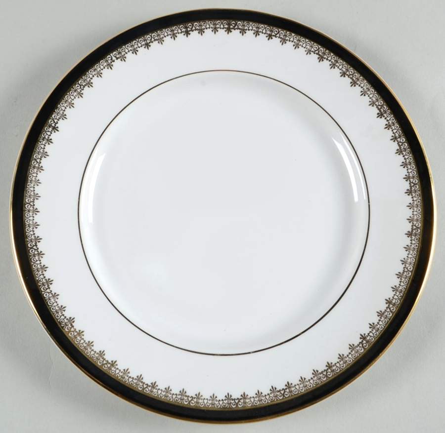 Viscount Black Salad Plate by Royal Grafton-1