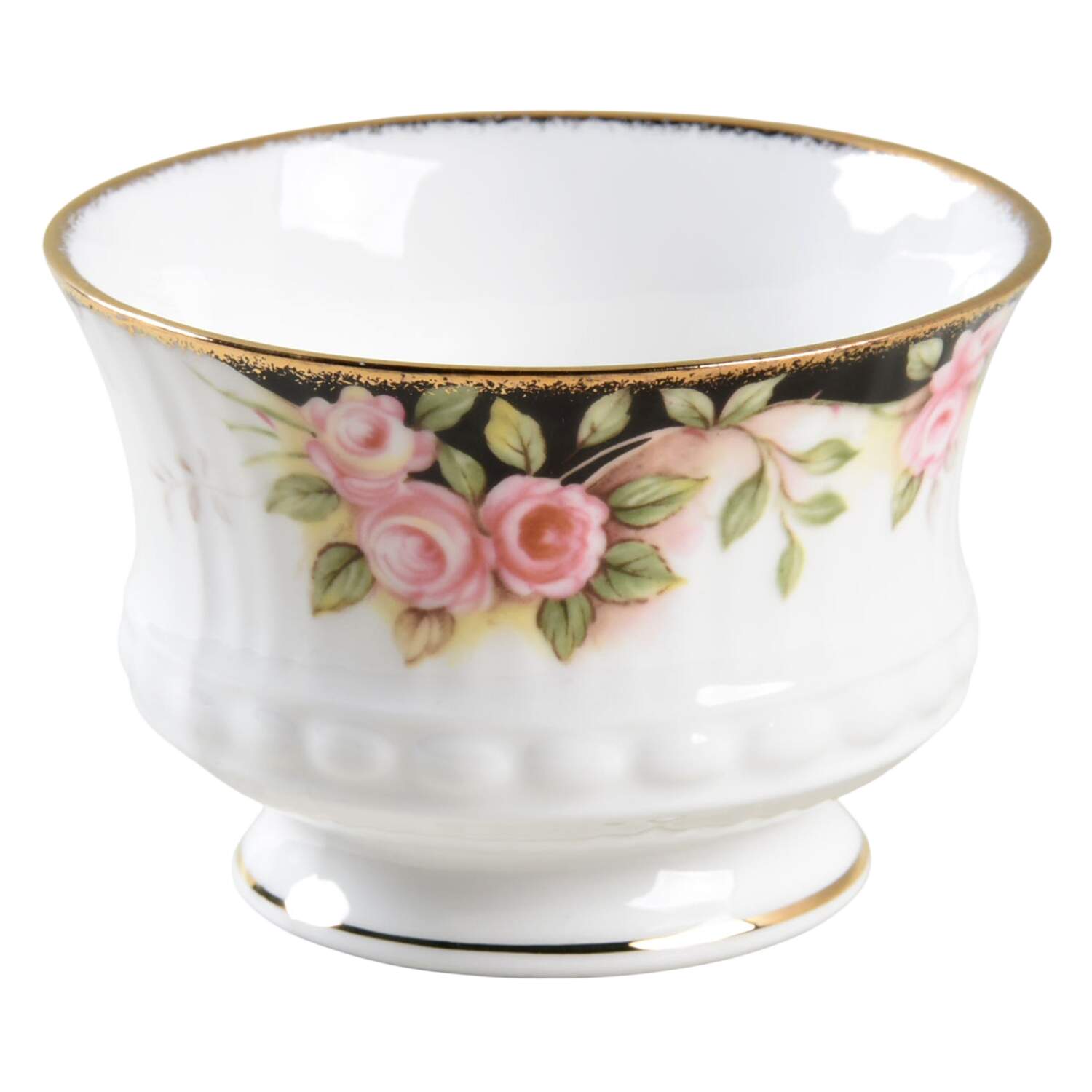 Midnight Rose Open Sugar Bowl by Rosina-Queens-1