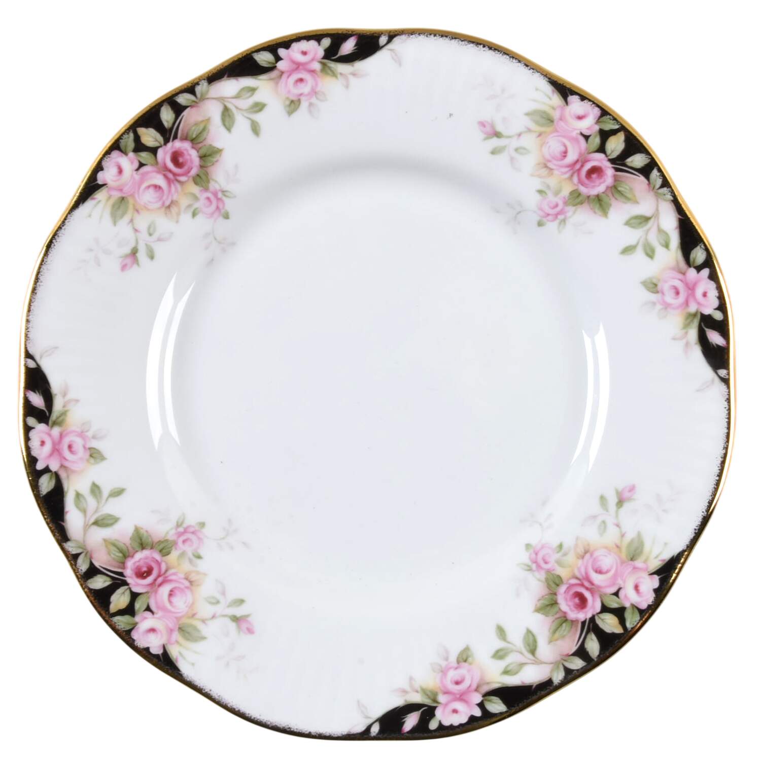 Midnight Rose Salad Plate by Rosina-Queens-1