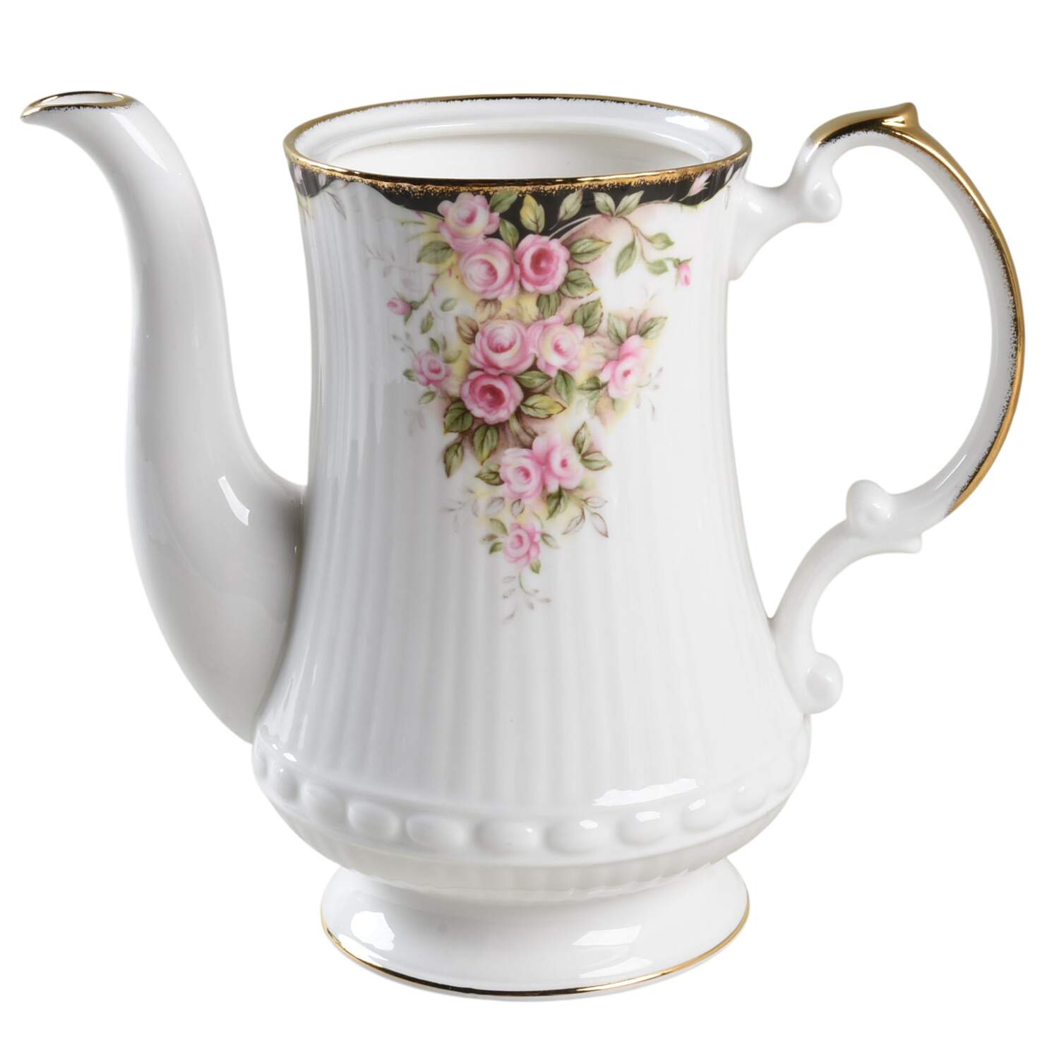 Midnight Rose Coffee Pot No Lid by Rosina-Queens-1