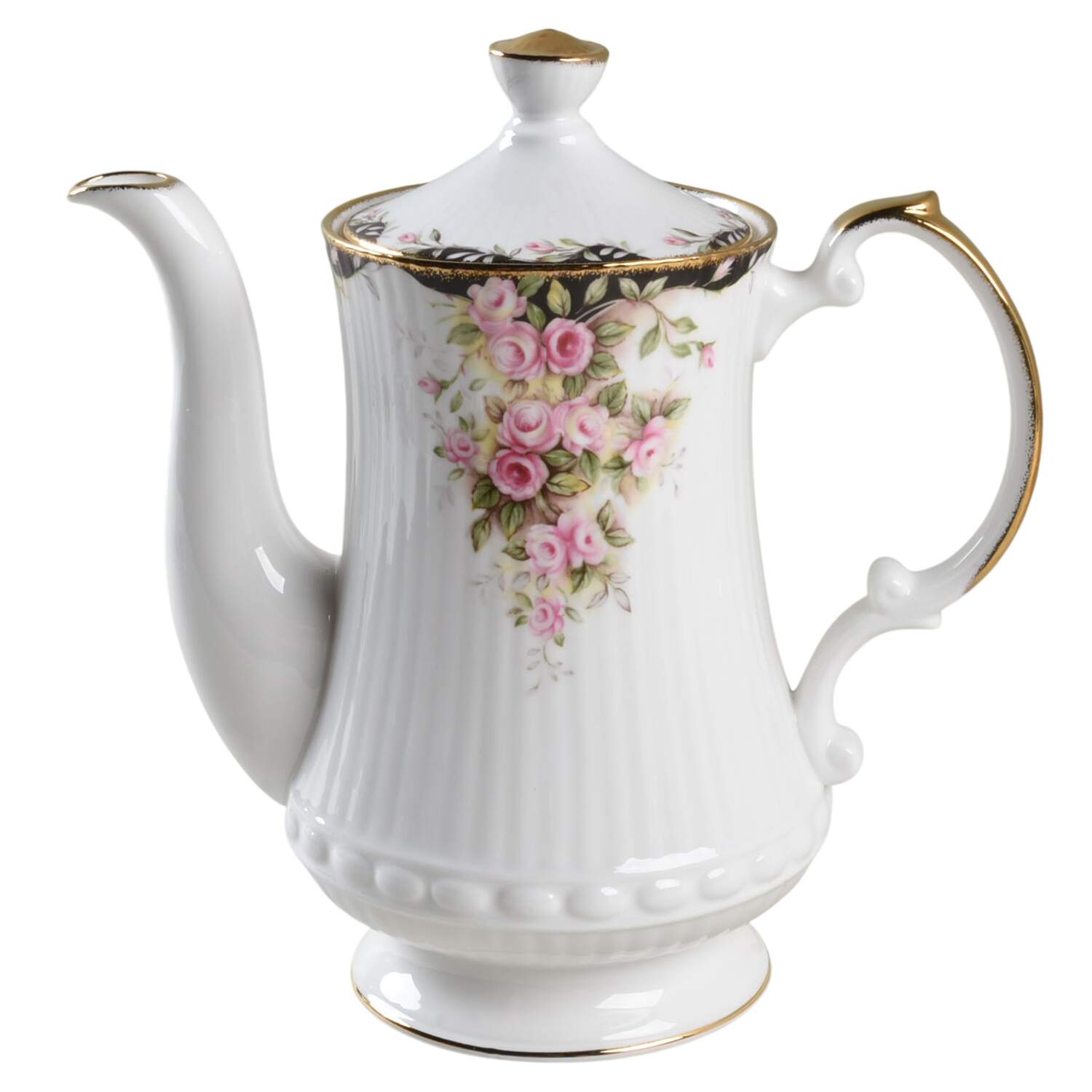 Midnight Rose Coffee Pot & Lid by Rosina-Queens-1
