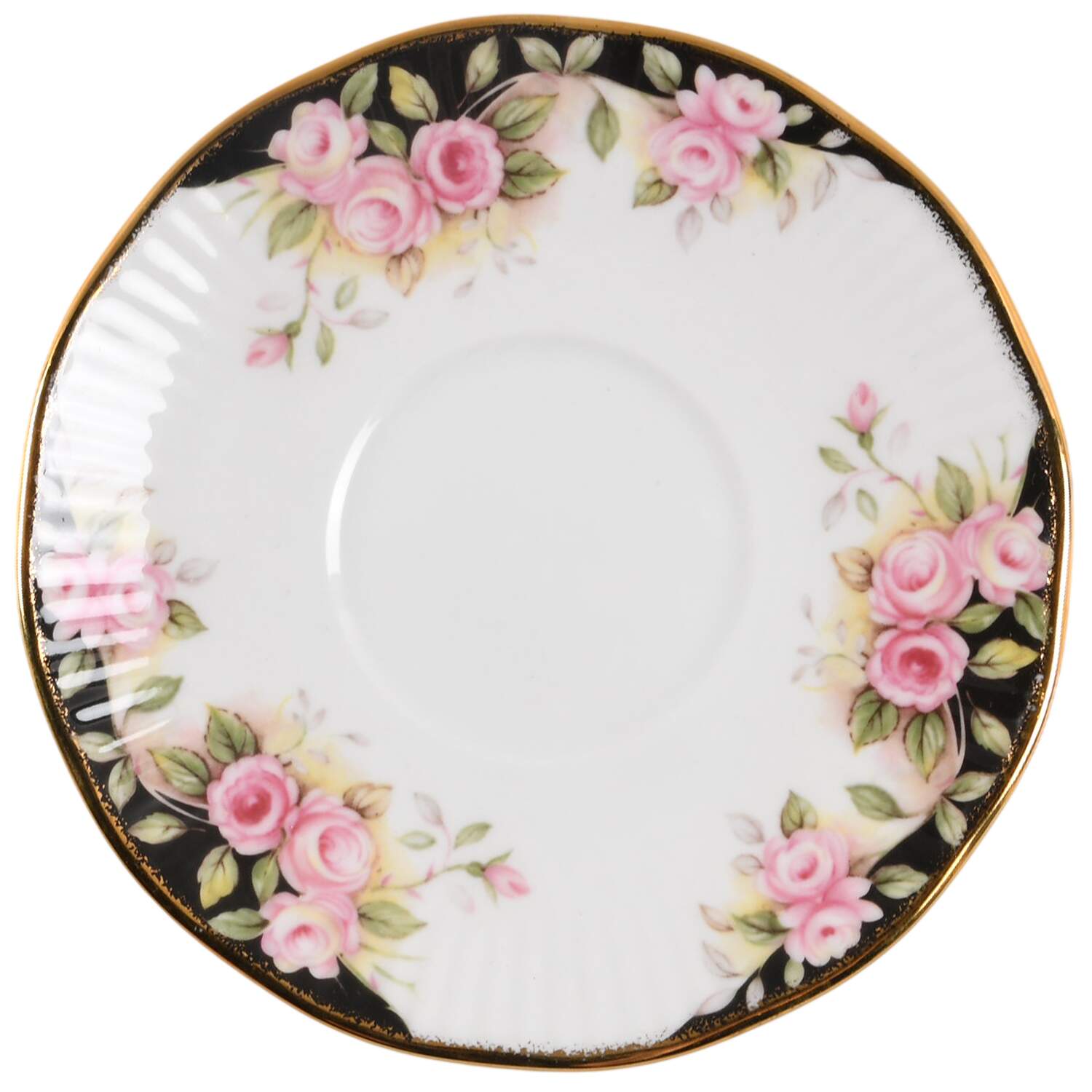 Midnight Rose Saucer by Rosina-Queens-1