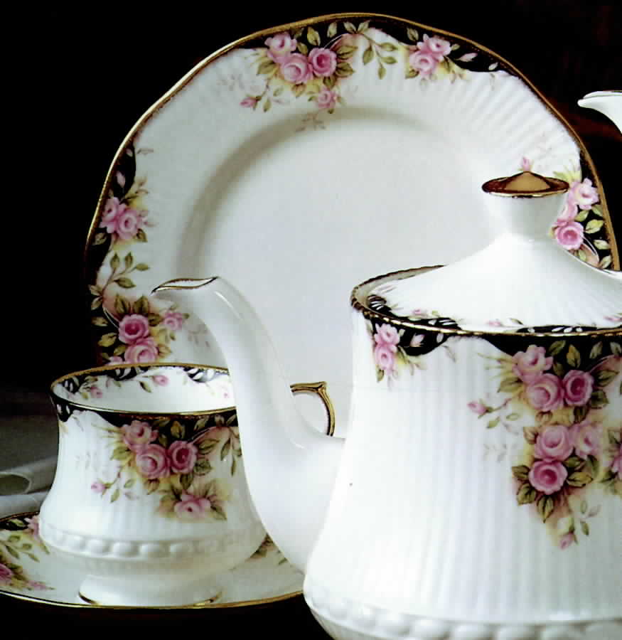 Midnight Rose Dinner Plate by Rosina-Queens-1