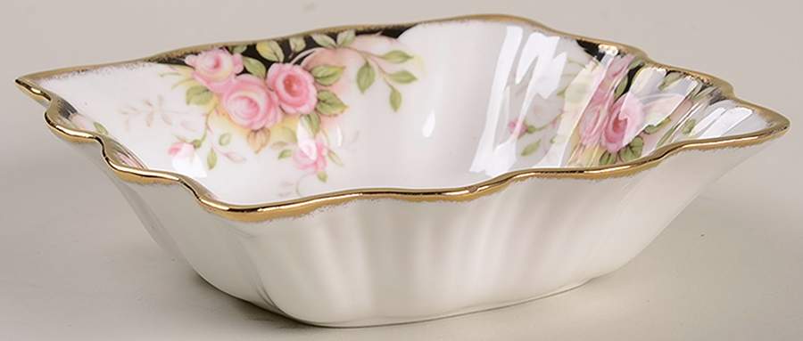 Midnight Rose Small Square Sweet Meat Dish by Rosina-Queens-1