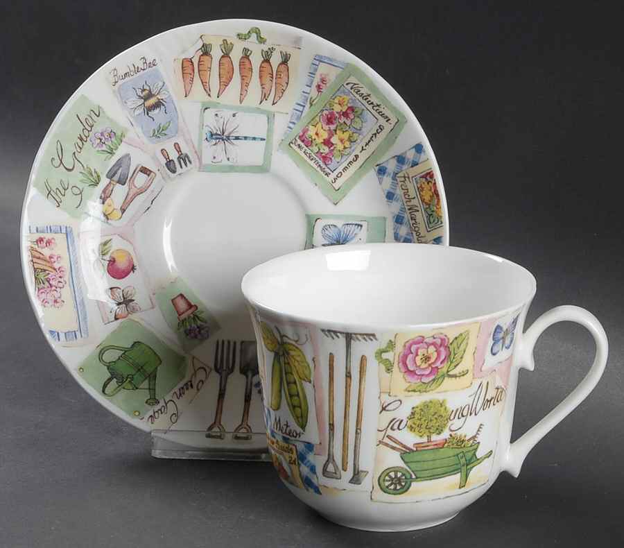 My Garden Breakfast Cup & Saucer Set by Roy Kirkham-1