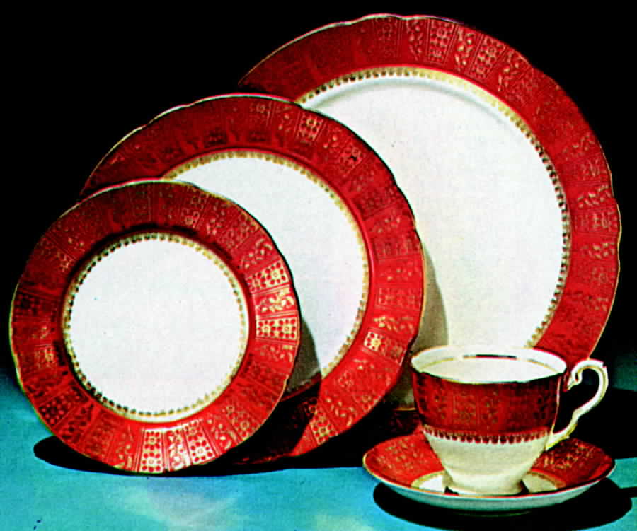 Burgundy Dinner Plate by Royal Stafford-1