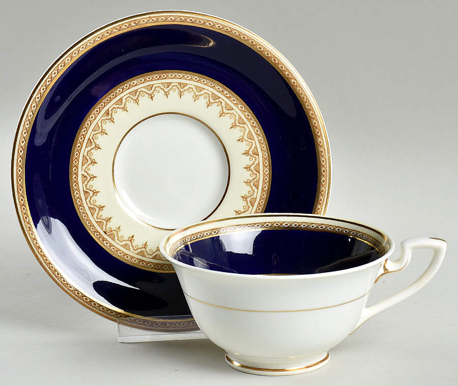 1293 Footed Cup & Saucer Set by Royal Worcester-1