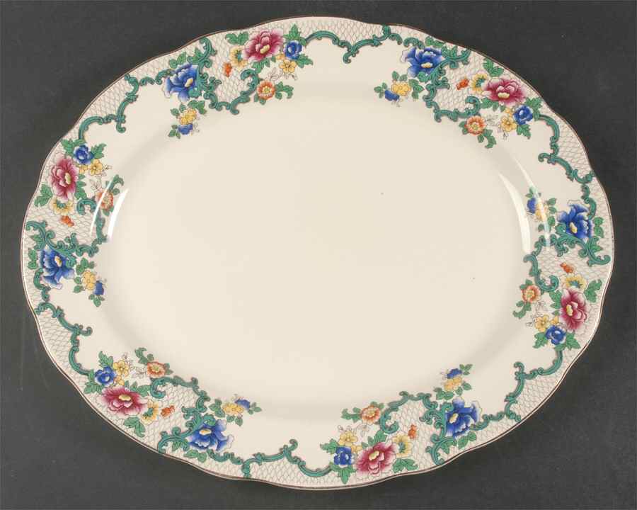 Victoria 15" Oval Serving Platter by Royal Cauldon-1