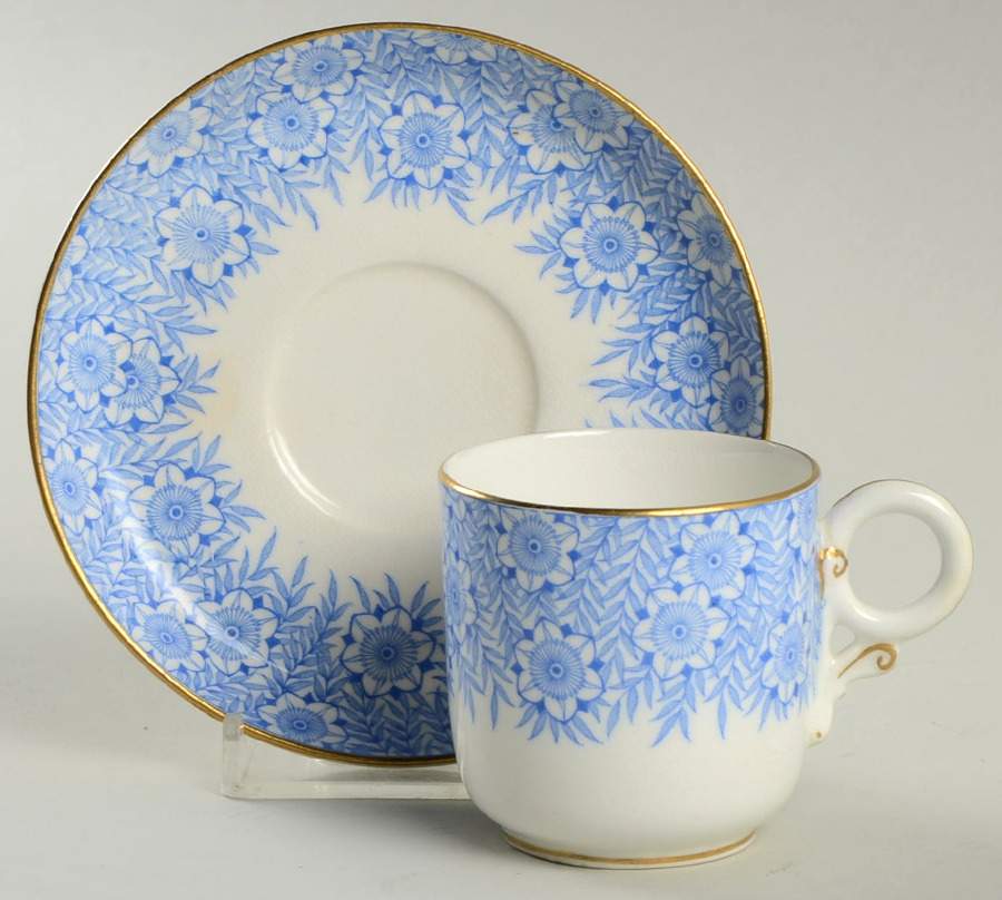 W1632 Flat Demitasse Cup & Saucer Set by Royal Worcester-1