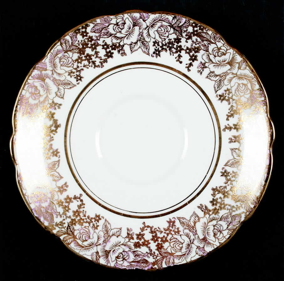Golden Rose Saucer for Cream Soup Bowl by Royal Stafford-1