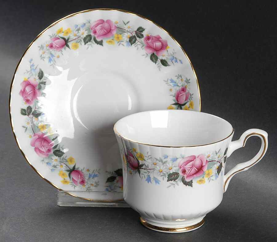 Summer Glory Footed Cup & Saucer Set by Royal Stafford-1