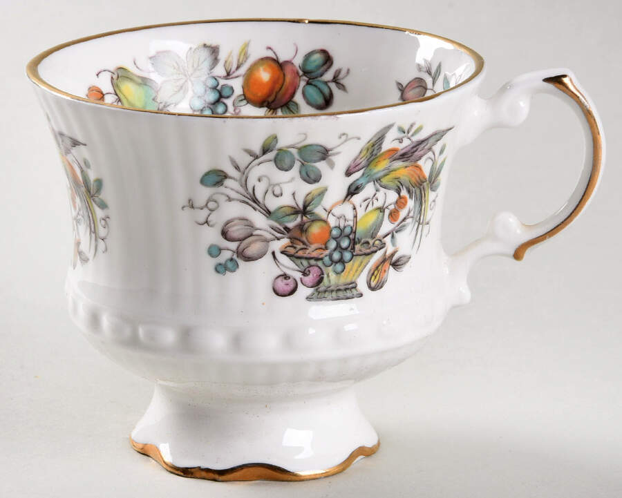 Bird and Fruit Footed Cup by Royal Tara-1
