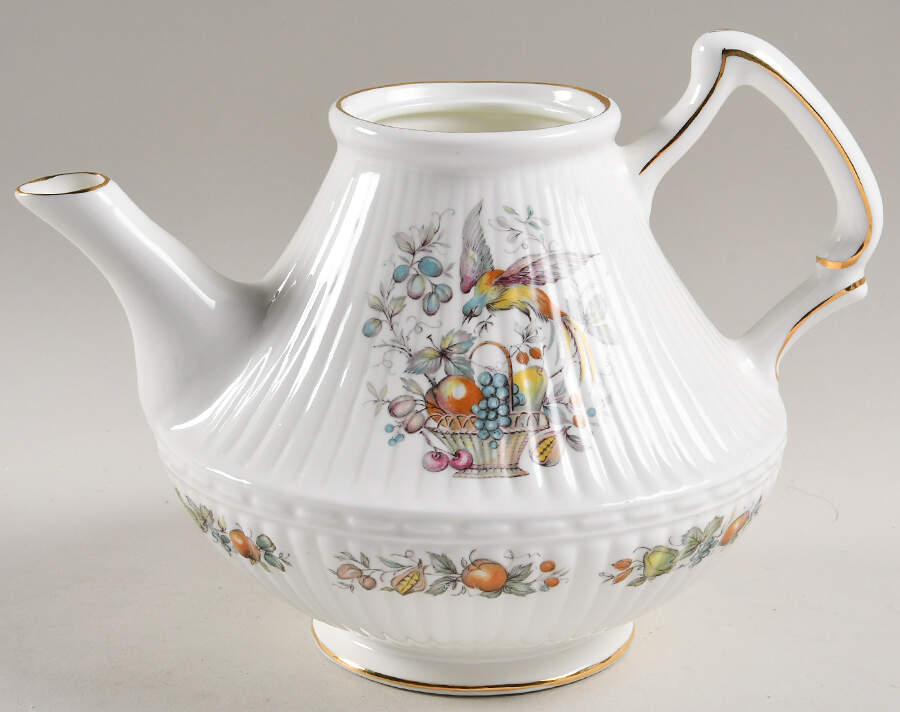 Bird and Fruit Teapot No Lid by Royal Tara-1