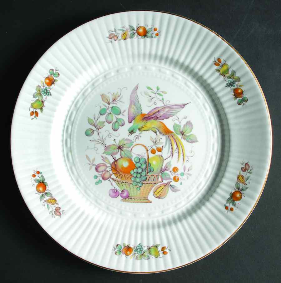 Bird and Fruit Dinner Plate by Royal Tara-1