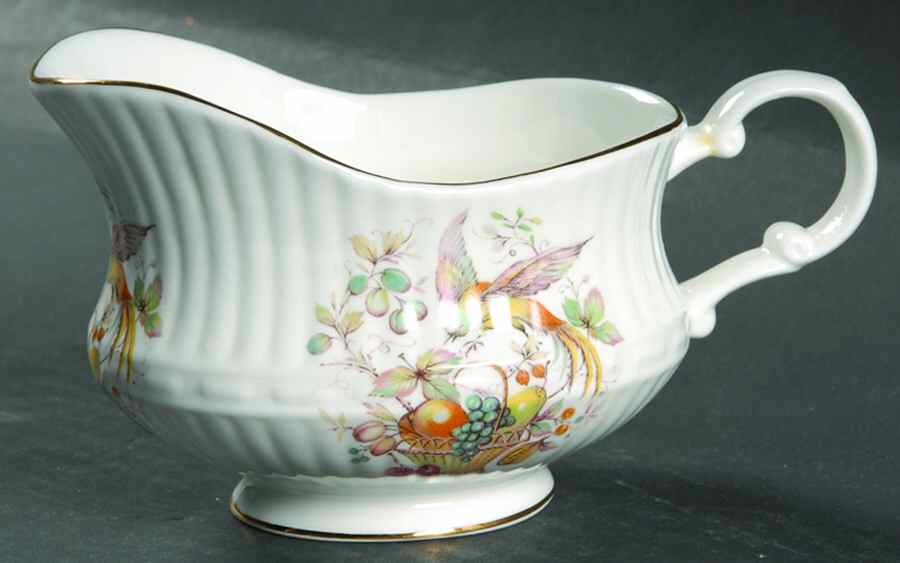 Bird and Fruit Gravy Boat by Royal Tara-1