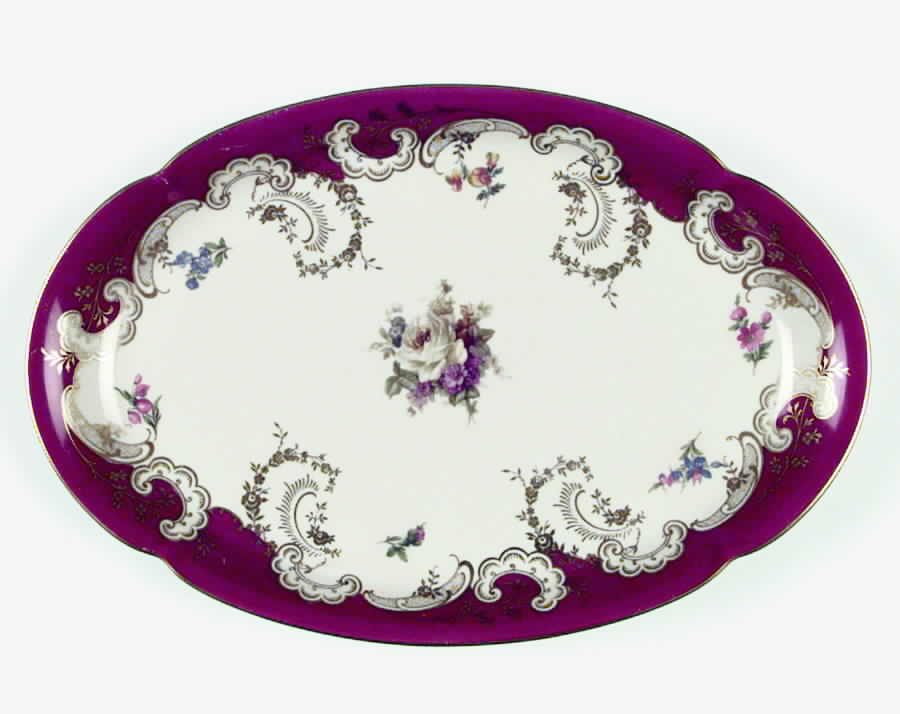 ROB184 14" Oval Serving Platter by Royal Bayreuth-1